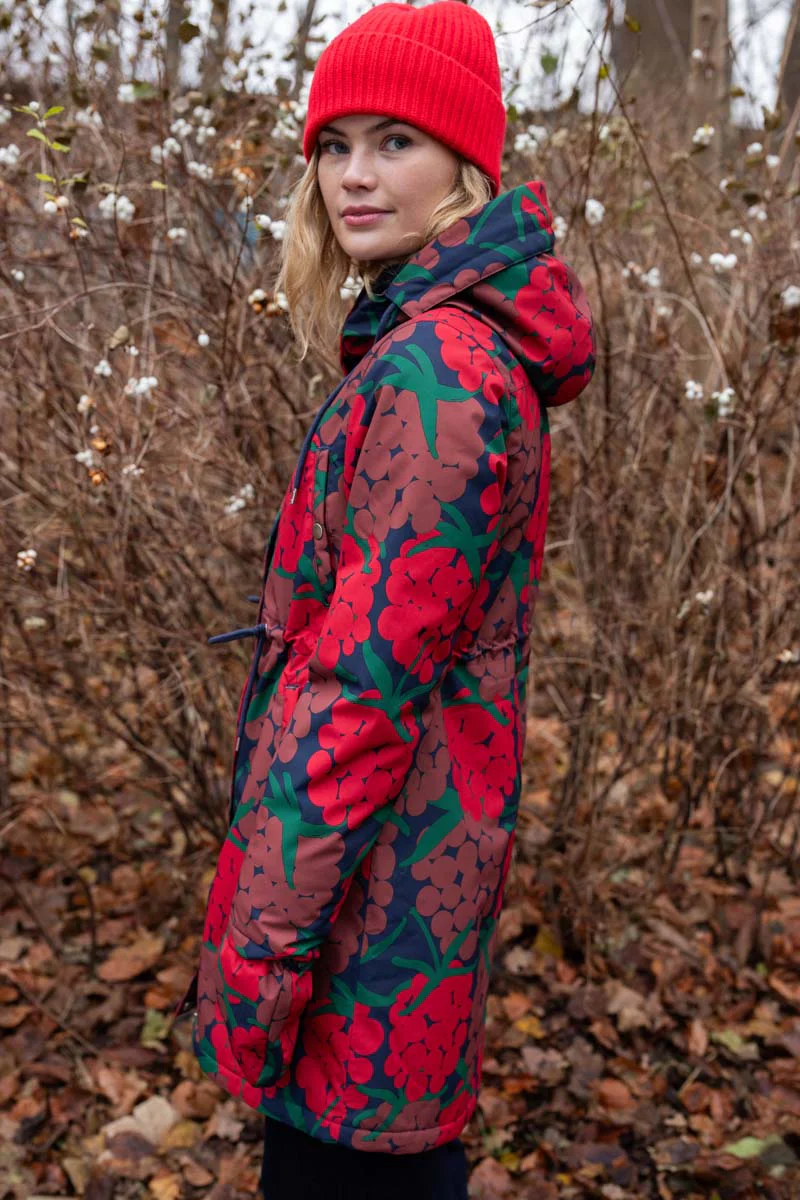 Danefae Winter Regenparka Dames Danenora Dark Red Maxiberry