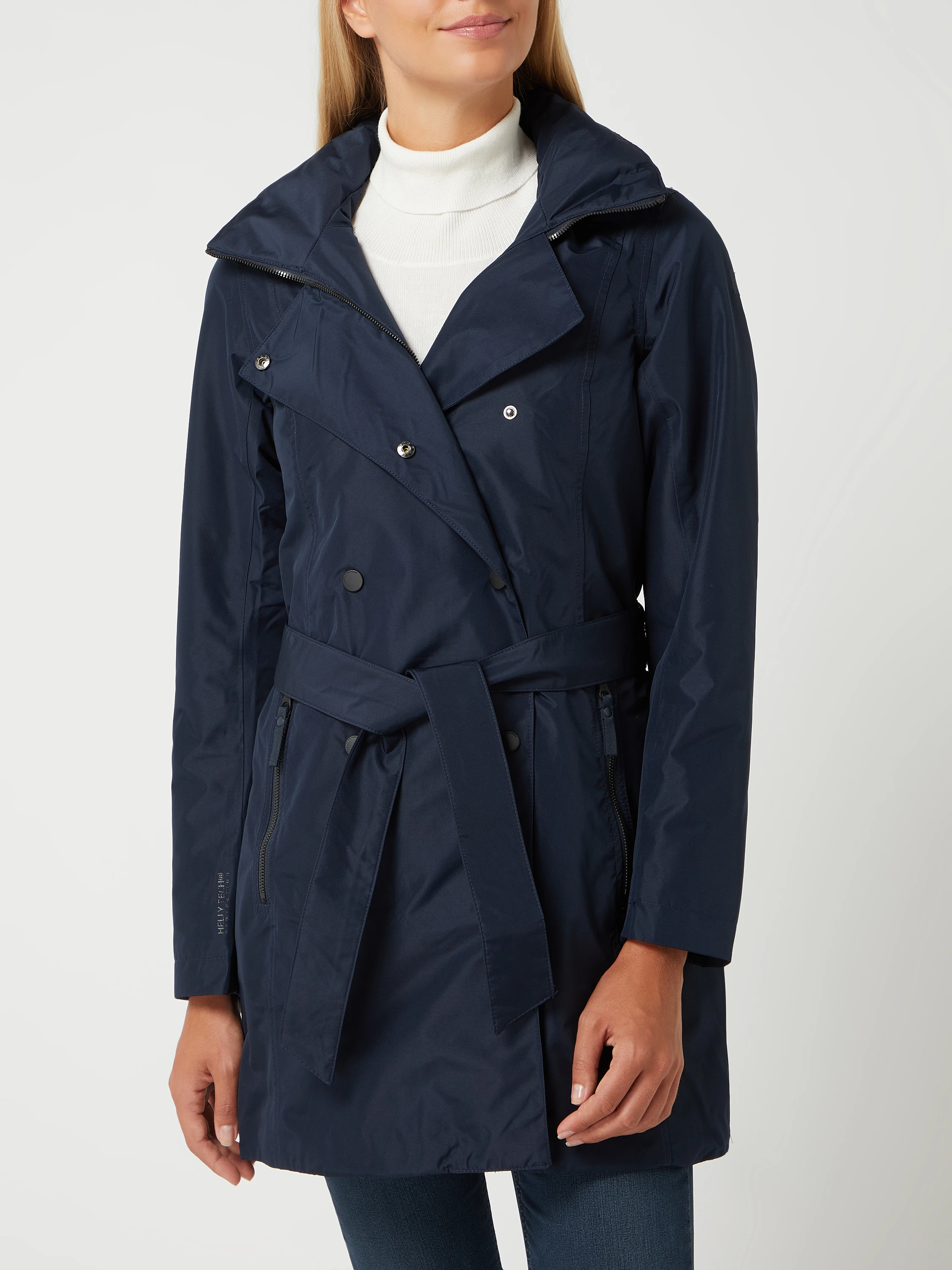 Helly Hansen Trench Coat Padded Ladies Welsey Blue Hipinderegen