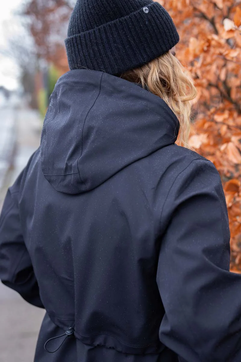 Danefae Premium Regenmantel Damen Dogwalker Schwarz