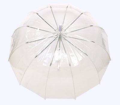 Transparenter Regenschirm - weiß