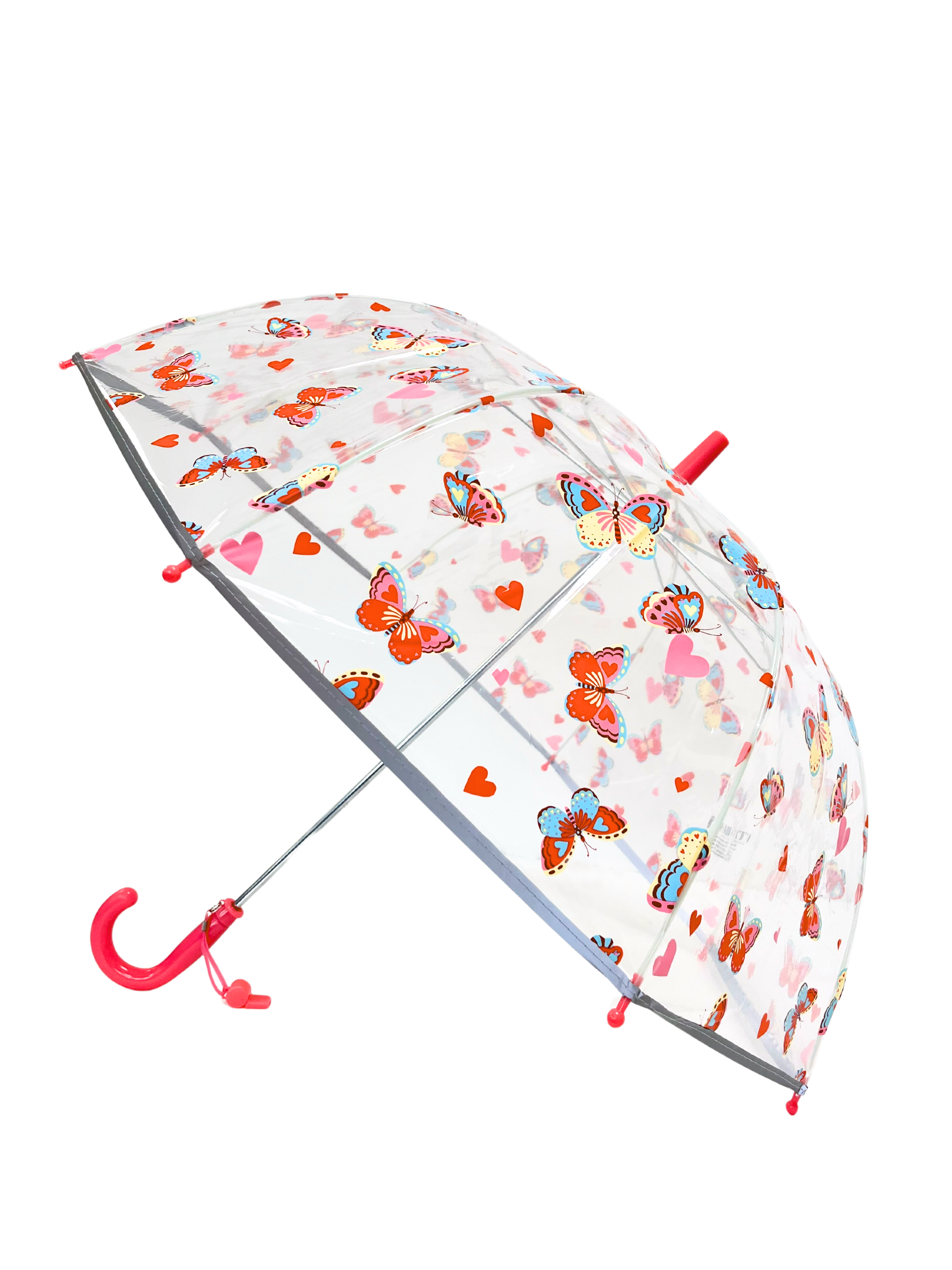 Kinderregenschirm Schmetterlinge Transparent