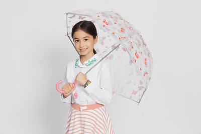 Kinderregenschirm Schmetterlinge Transparent
