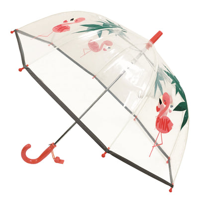 Kinderregenschirm Flamingo Transparent
