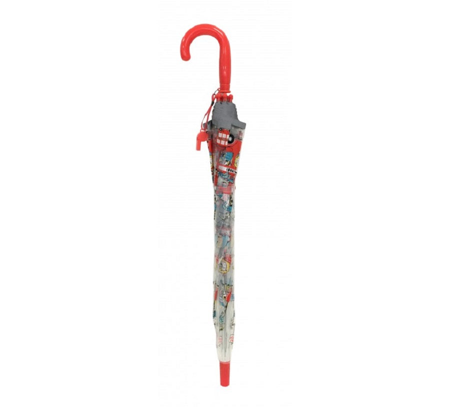 Kinderregenschirm Feuerwehr Transparent
