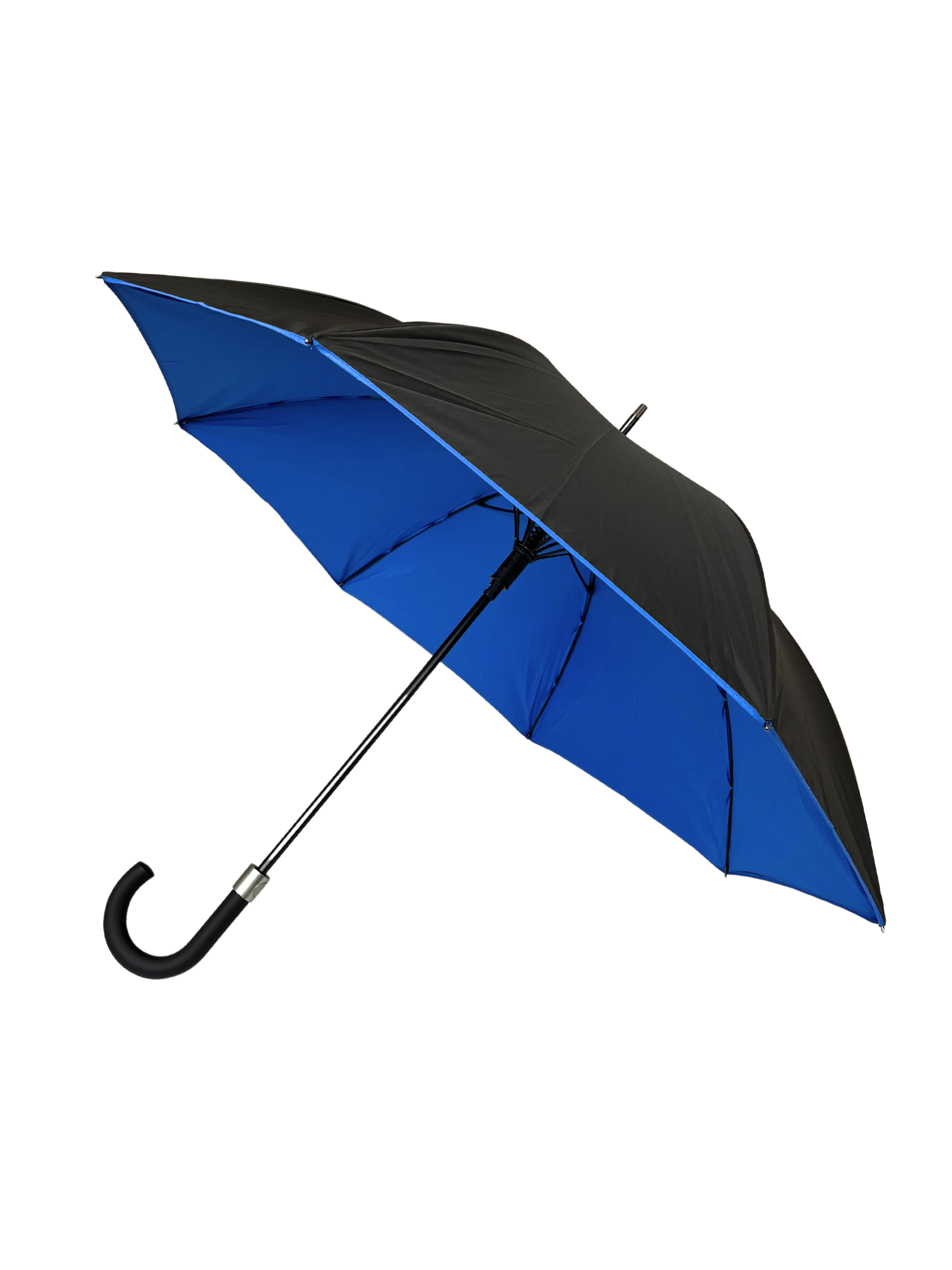 Smati paraplu met gekleurde binnenzijde| Zwart-blauw