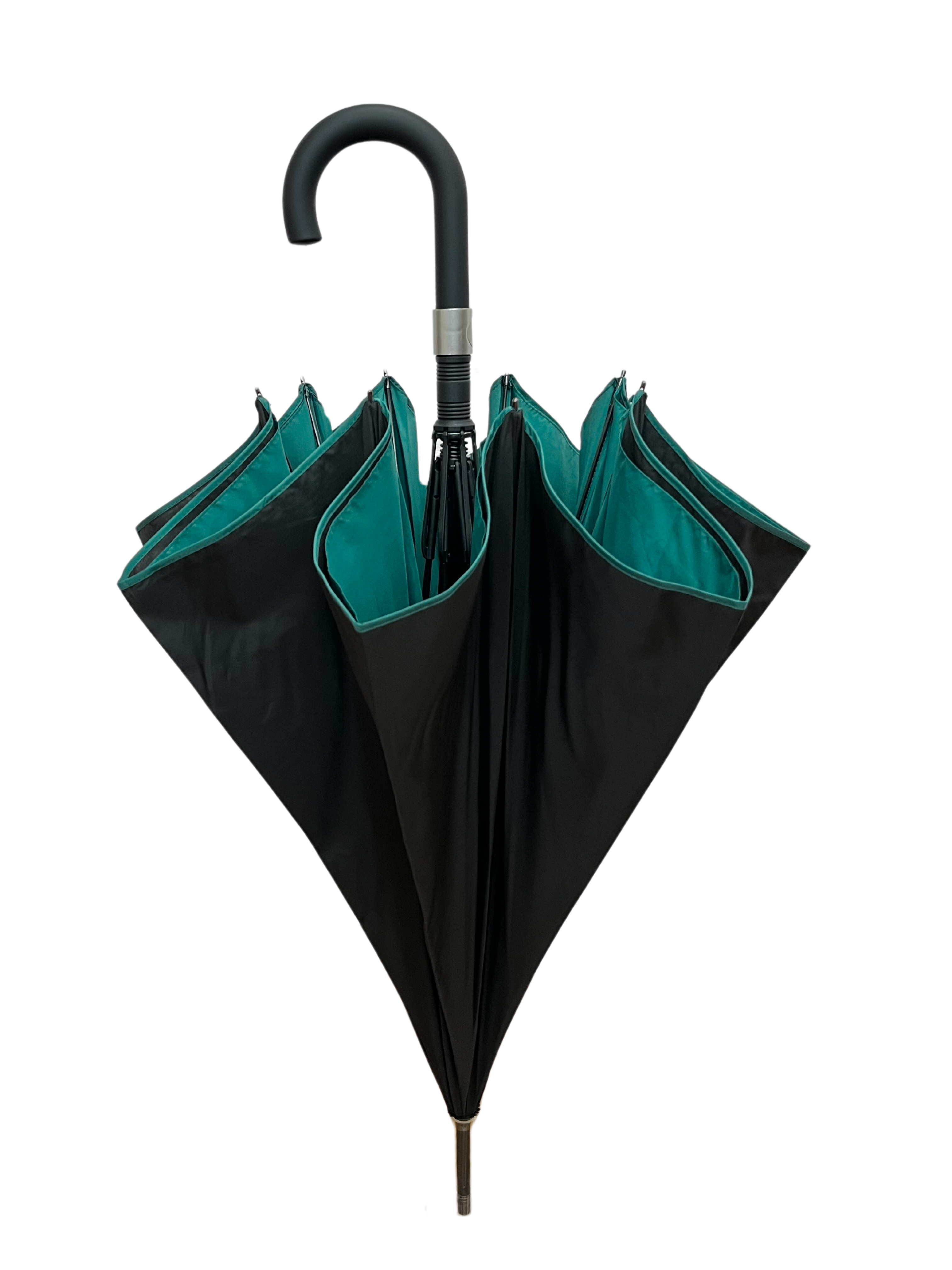 Smati paraplu met gekleurde binnenzijde| Zwart-blauw/groen