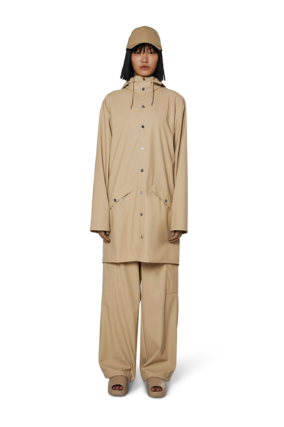 RAINS Lange Jacke Sand