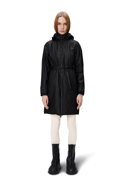 RAINS Lohja isolierte Curve Jacke W3T2 Schwarz Herbst/Winter