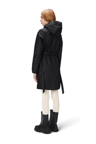 RAINS Lohja isolierte Curve Jacke W3T2 Schwarz Herbst/Winter