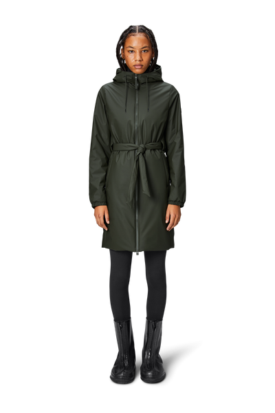 RAINS Lohja isolierte Curve Jacke W3T2 Grün Herbst/Winter