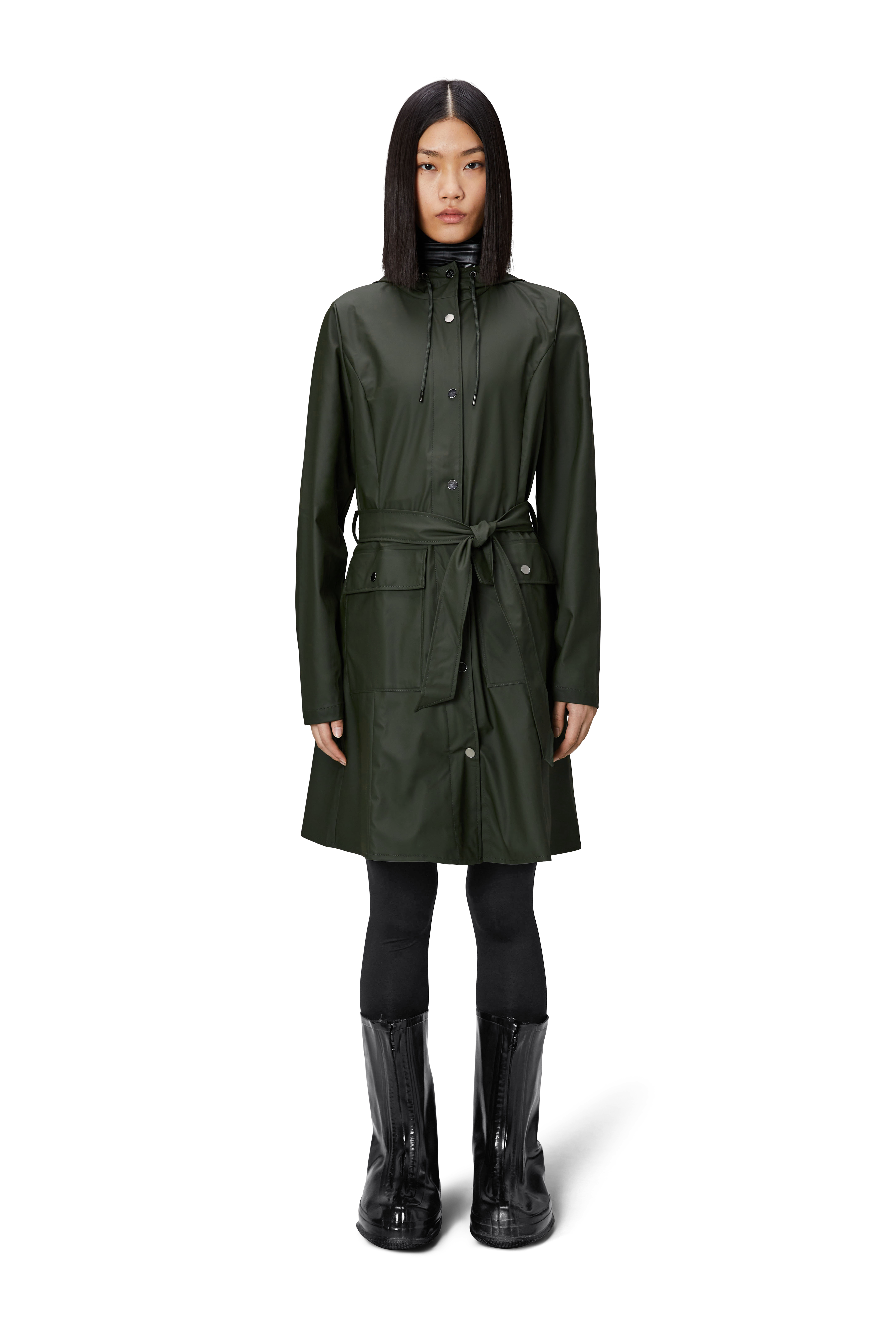 RAINS Curve W Jacket Green