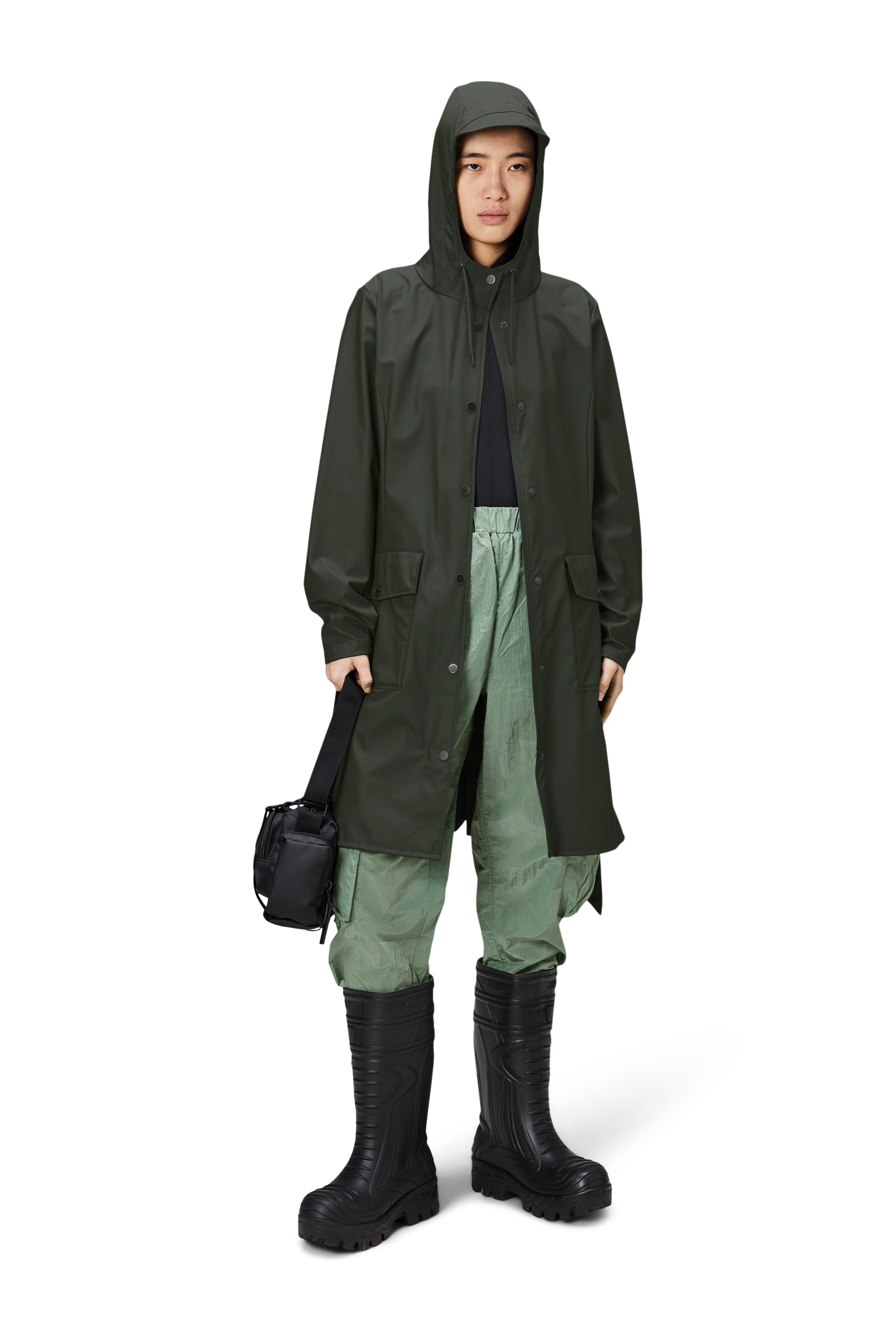 RAINS Curve W Jacket Green