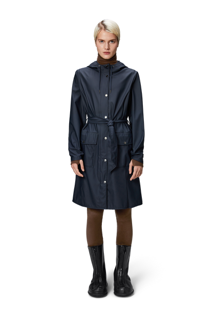 RAINS Curve W Jacke Marineblau