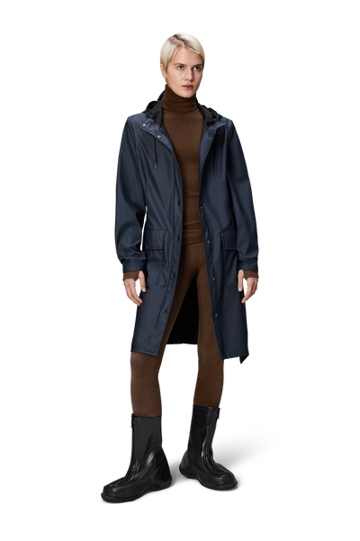 RAINS Curve W Jacke Marineblau