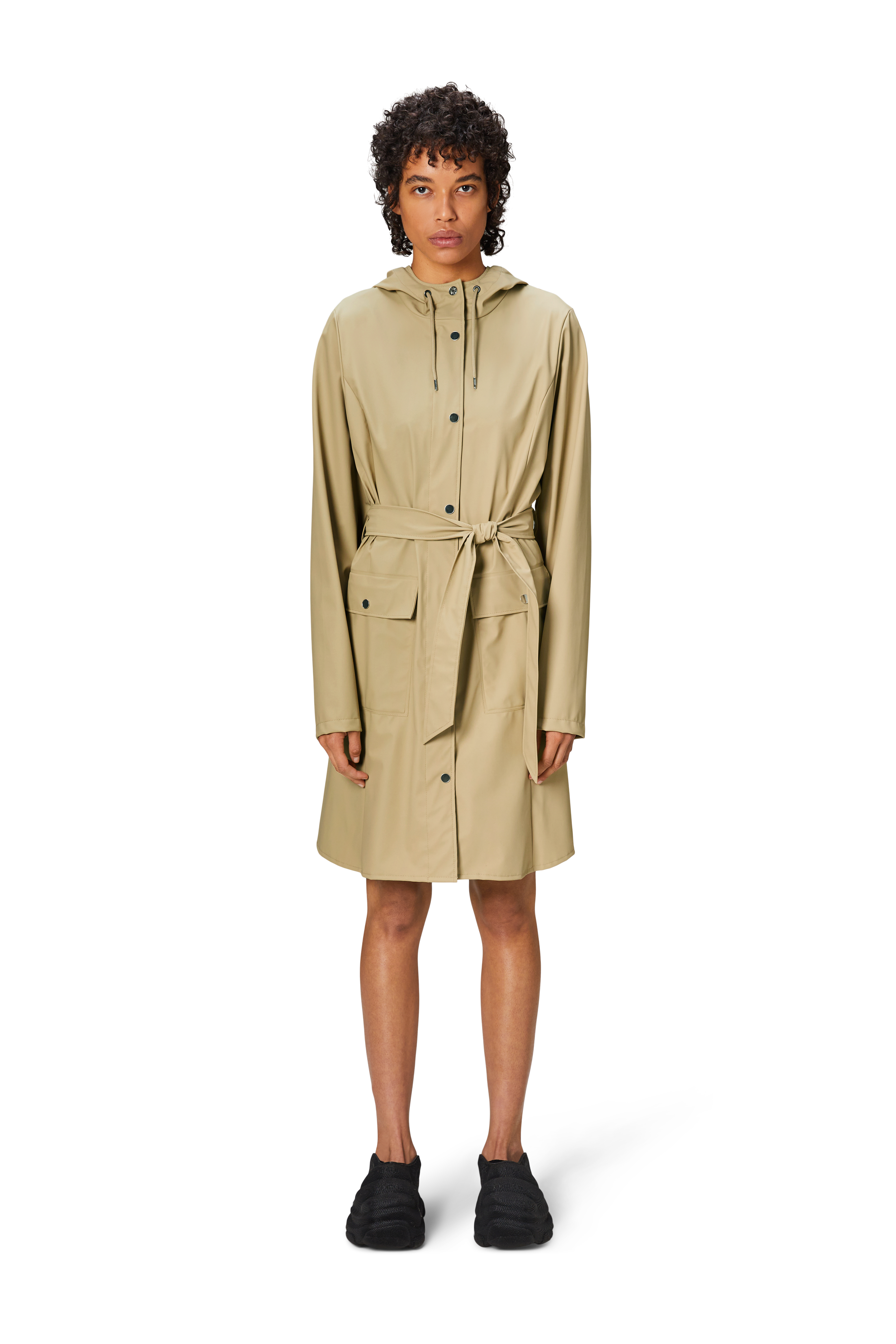 RAINS Curve W Jacket Sand