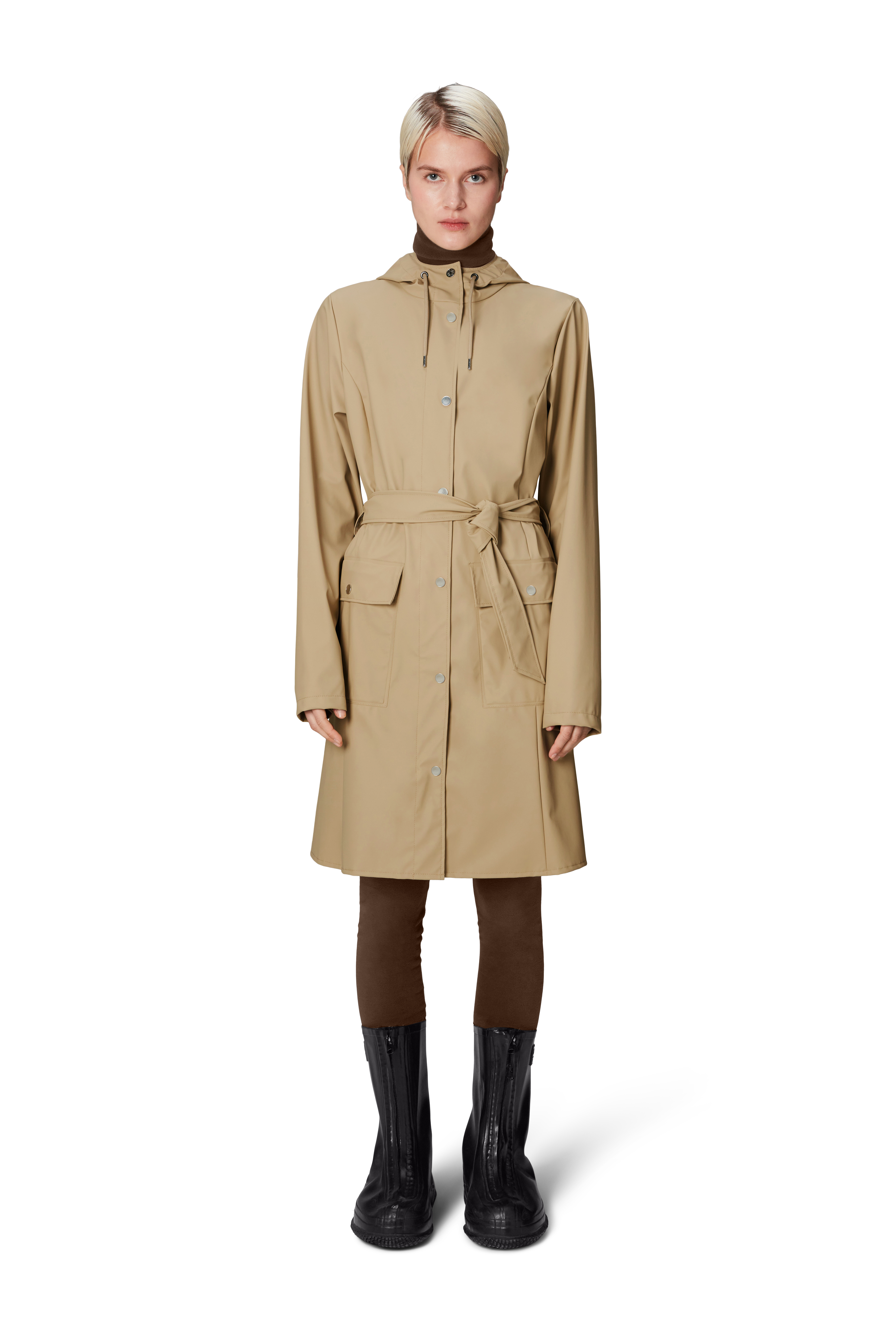 RAINS Curve W Jacke Sand