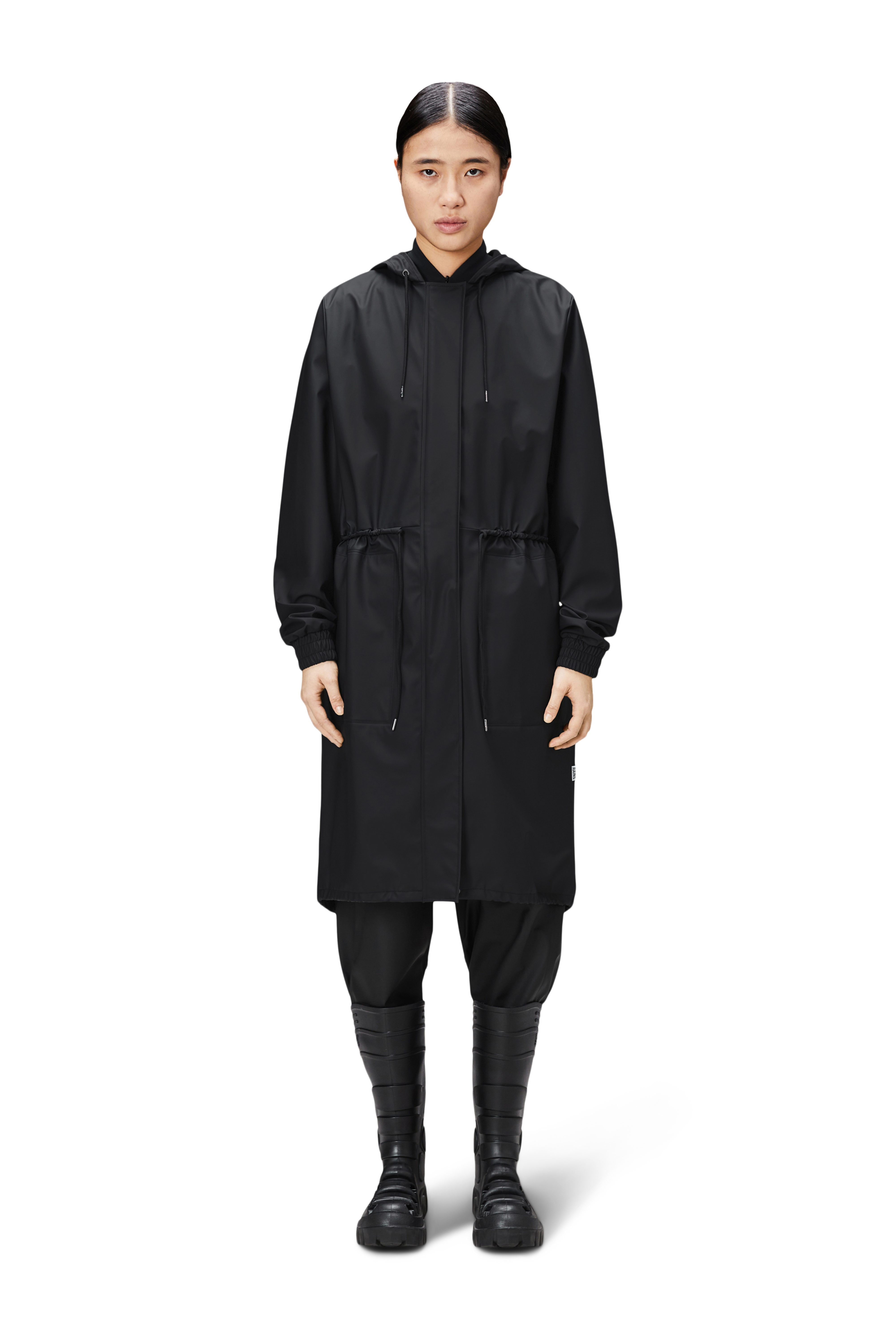 RAINS String W Parka W3 Black Grain