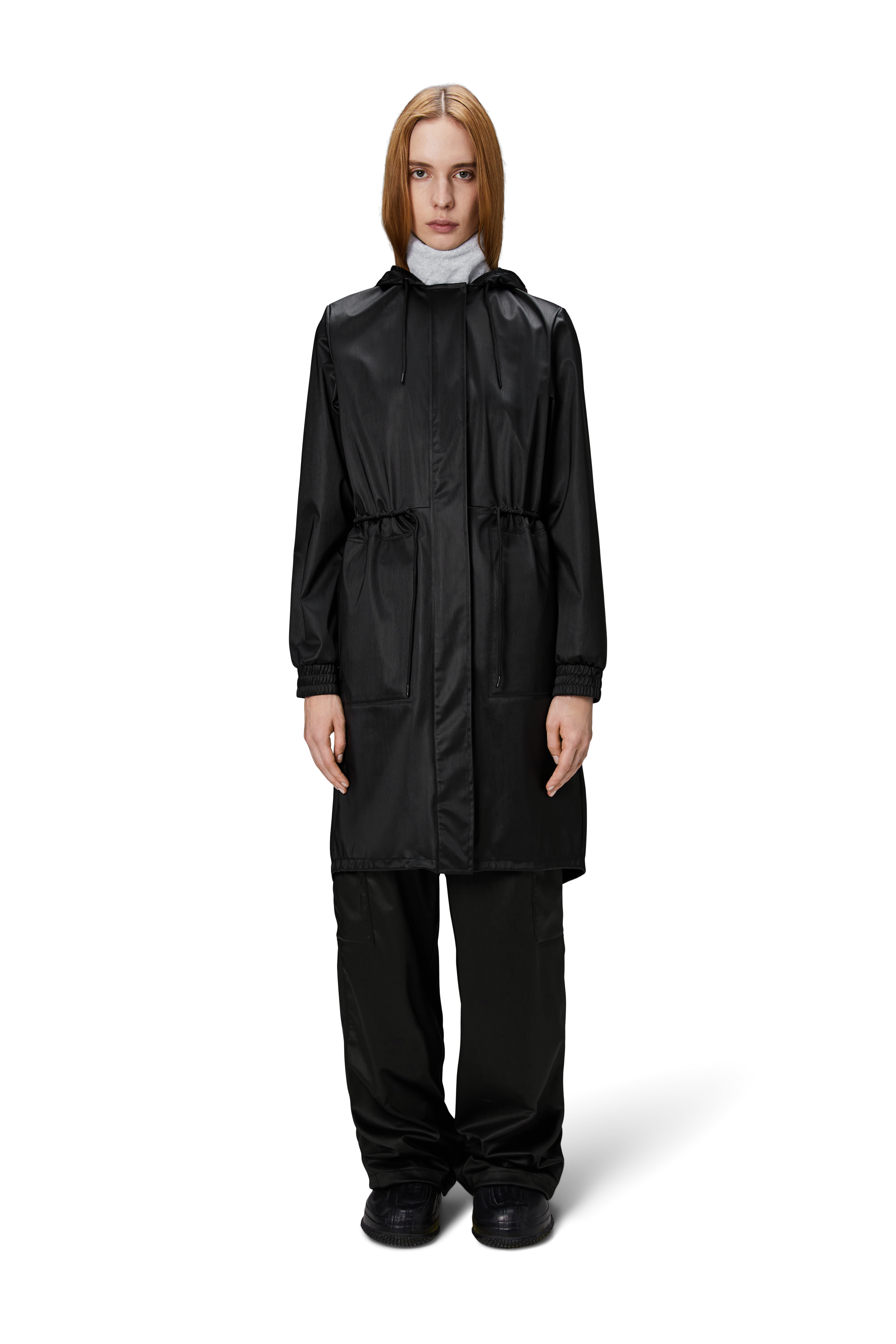 RAINS String W Parka W3 Black Grain