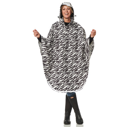 Happy Rainy Days Bikecape Reflectie Zebra grijs/wit