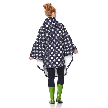 Regencape Iris Navy/ White van Happy Rainys Days