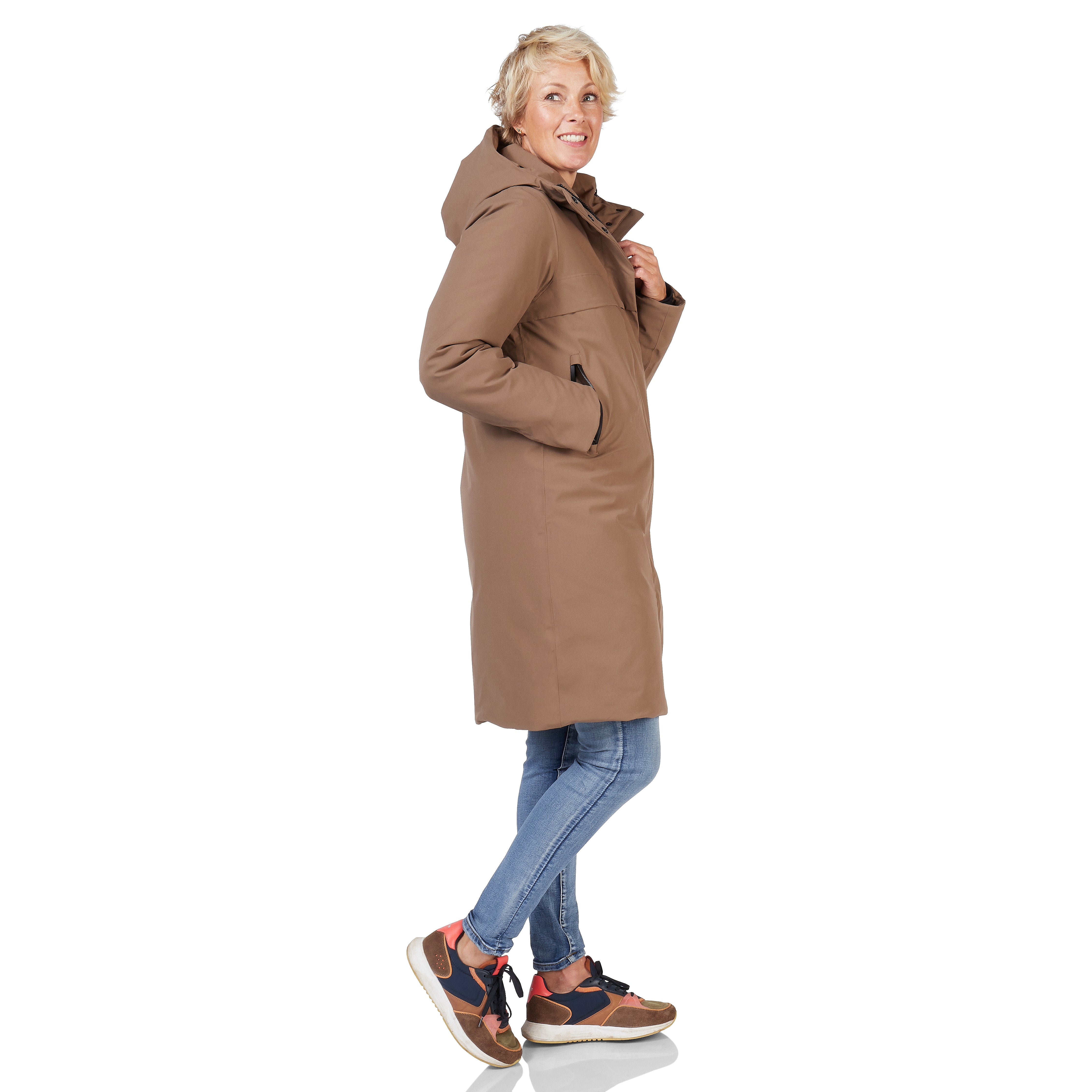 Happy Rainy Days Winterjacke Damen Boston Taupe