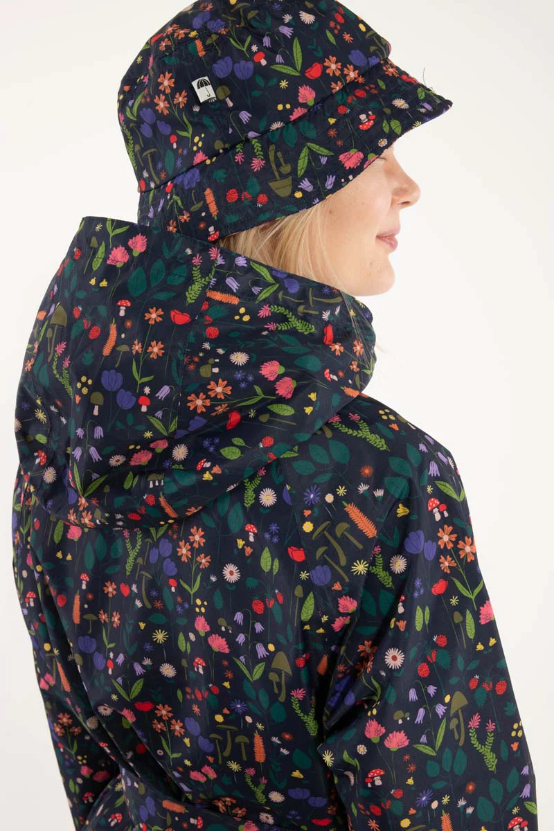 Bucket Hat Dark Navy Botanical