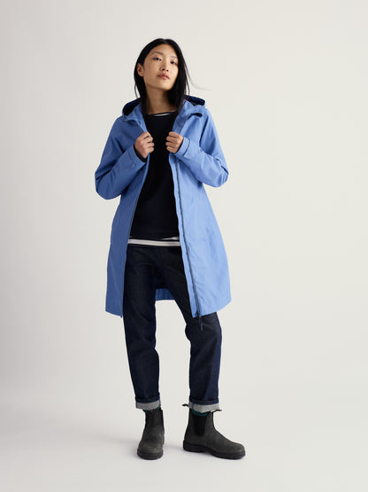 Seasalt Raincoat Ladies Coverack Coat Bluebell