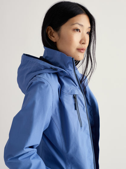 Seasalt Raincoat Ladies Coverack Coat Bluebell