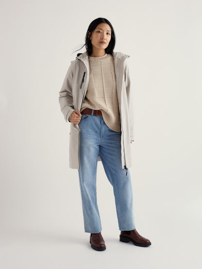 Seasalt Raincoat Women Beige Cloudburst Driftwood 