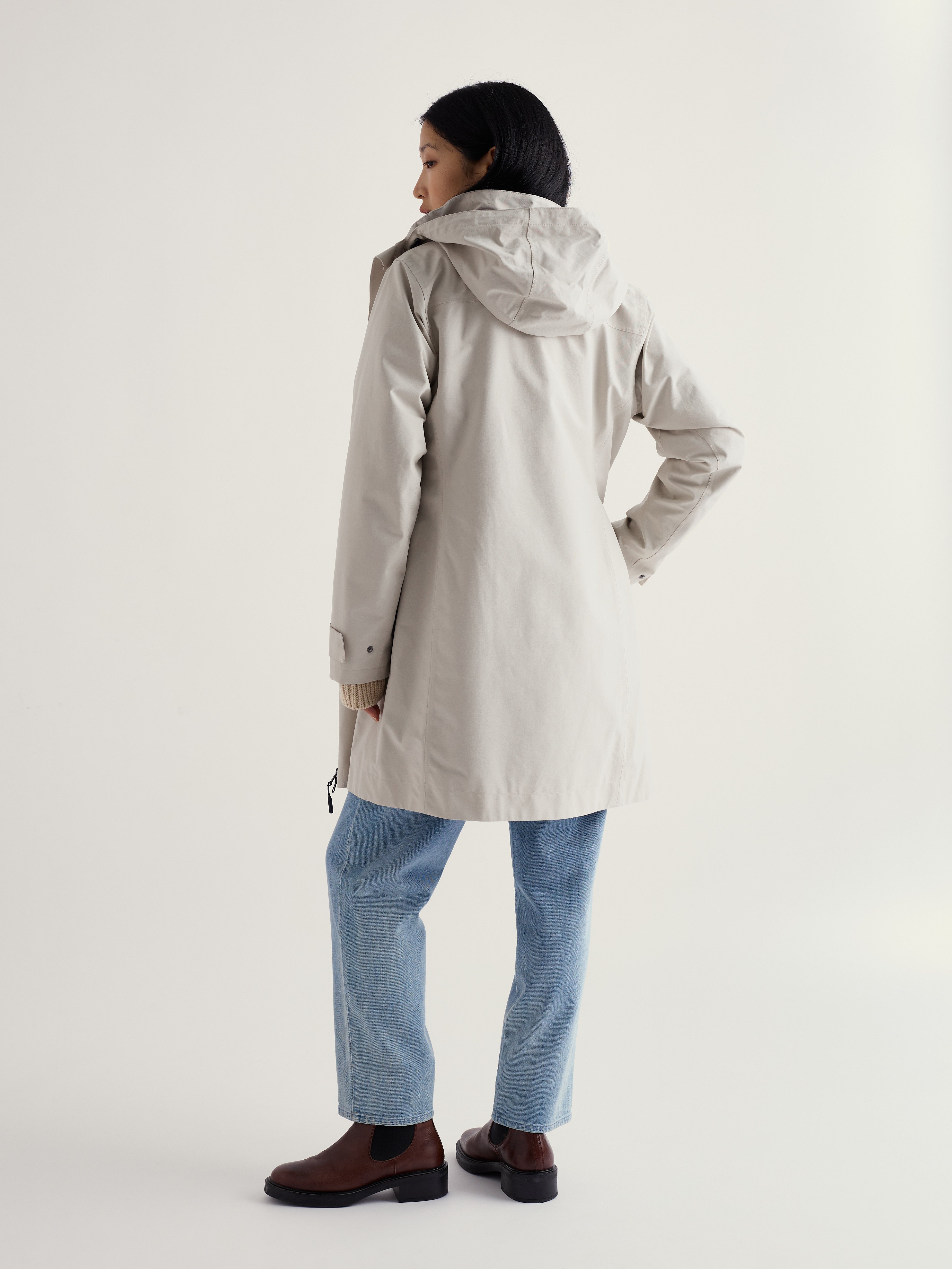 Seasalt Raincoat Women Beige Cloudburst Driftwood 