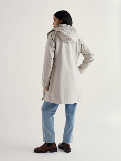 Seasalt Raincoat Women Beige Cloudburst Driftwood 
