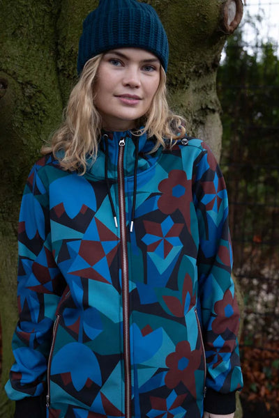 Danefae Softshell Regenjas Danejane Black Merlot Geofleur