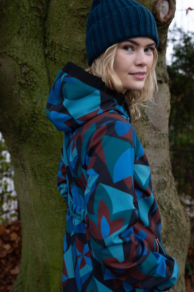 Danefae Softshell Regenjas Danejane Black Merlot Geofleur