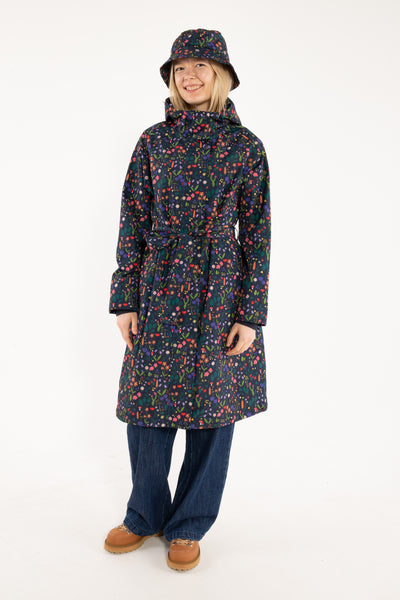 Danefae Regenjas Dames Elisabeth Dark Navy Botanical