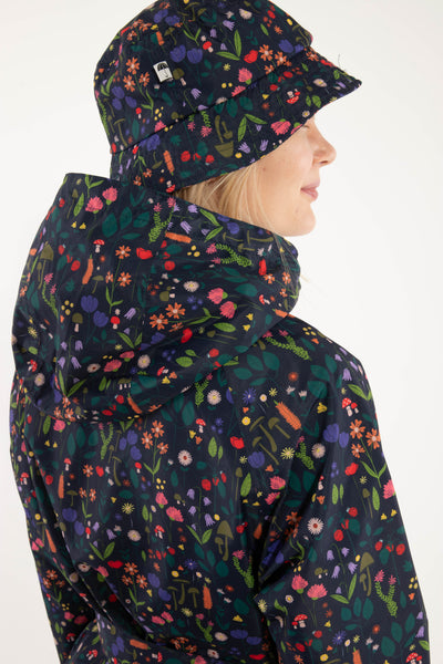 Danefae Regenjas Dames Elisabeth Dark Navy Botanical