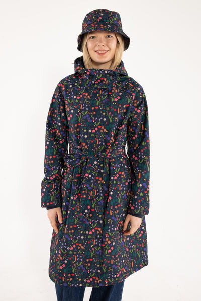 Danefae Regenjas Dames Elisabeth Dark Navy Botanical