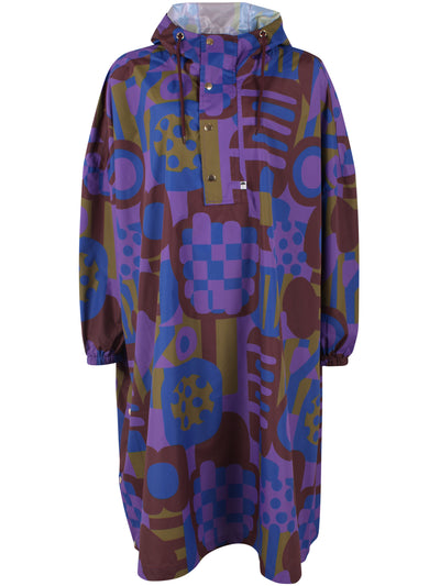DaneDreamdrops_RainPoncho_Purple_Patchland front