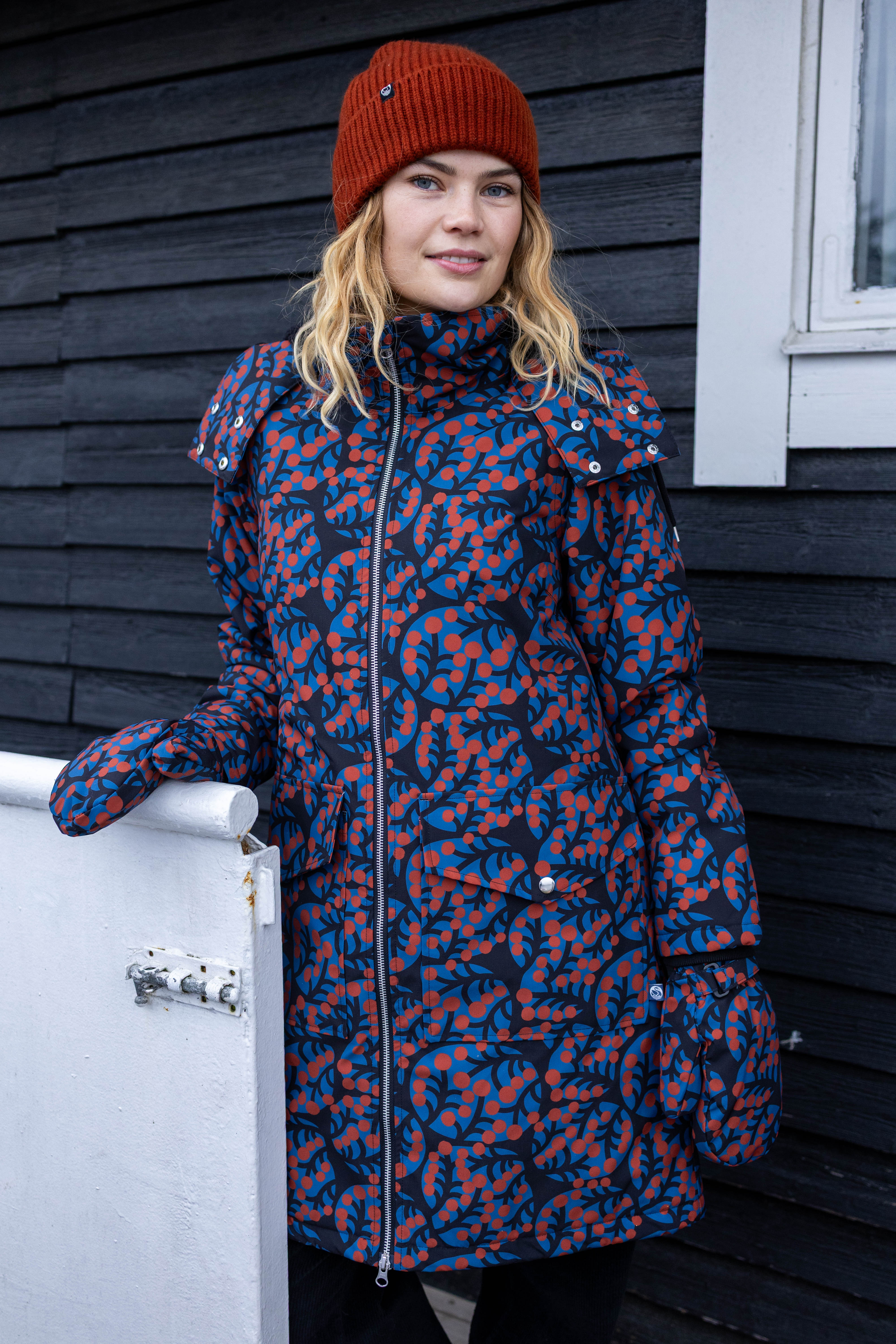 Danefae Regenmantel Damen Daneturell Black Macro Micro