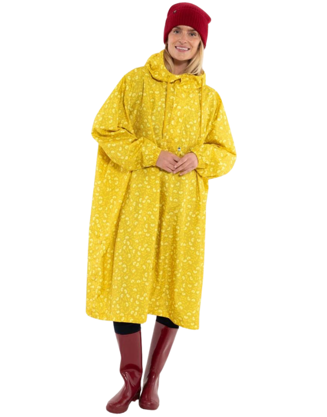 Danedream Drops Poncho Dark Yellow Fleuri1