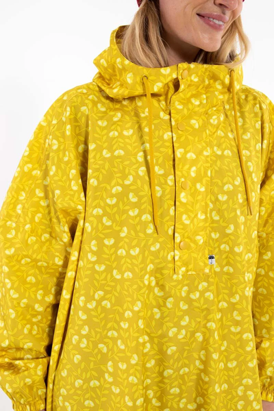 Danedream Drops Poncho Dark Yellow Fleuri detail