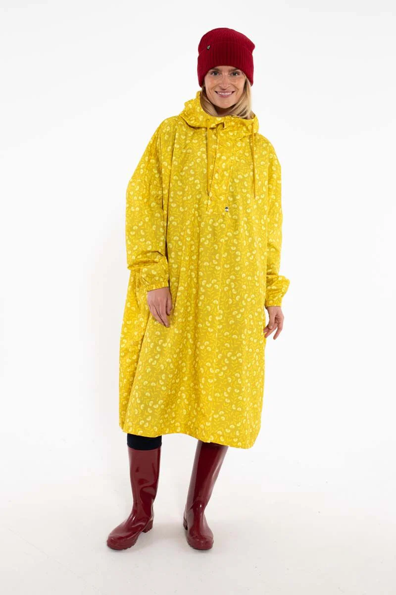 Danedream Drops Poncho Dark Yellow Fleuri voor
