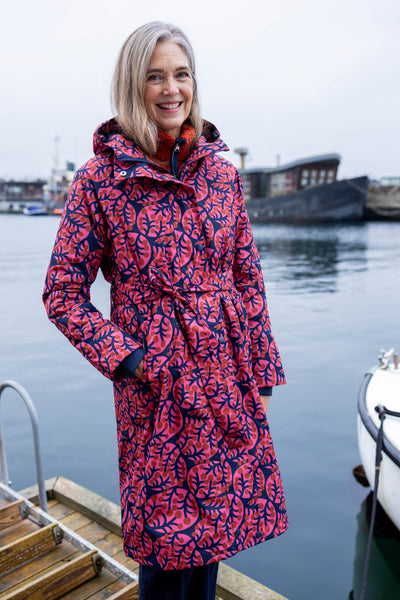 Danefæ Danelisabeth regentrenchcoat dames – Soft Cherry Macro Micro