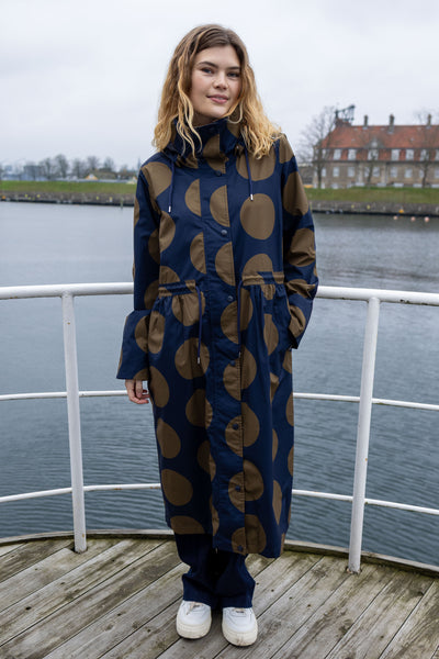 Danefae DaneThunder Regenjas  Navy/ Olive Megadots 