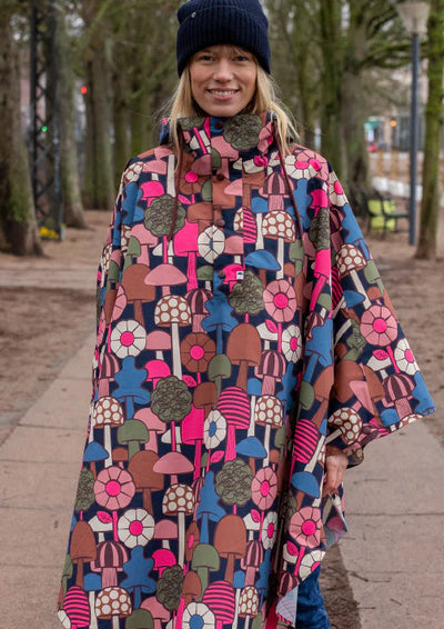Danefae Danebodil Rainponcho Dark Navy Mykologi