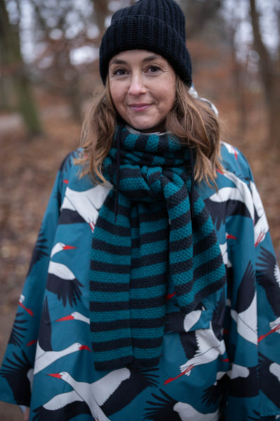 Danefae Danebodil Rainponcho Dark Slate ooievaar