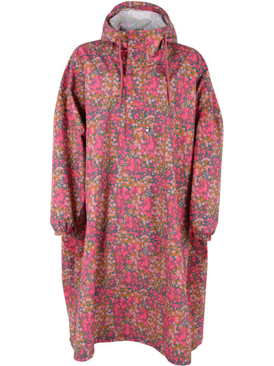 Danefae Danedream Drops Poncho Berrygood pink front