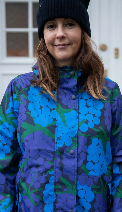 Danefae Edith Regenjas Dark Navy Maxiberry