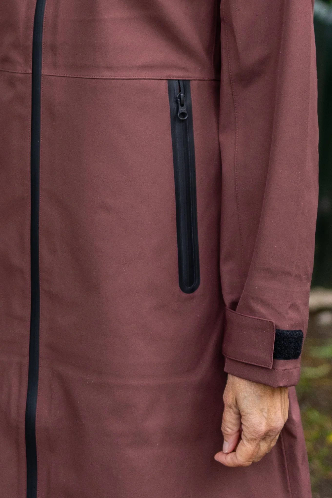 Danefae Premium Regenjas Dames Dogwalker Bordeaux detail