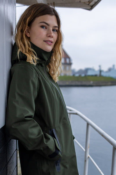 Danefae Premium Regenjas Dames Dogwalker Dark Army model