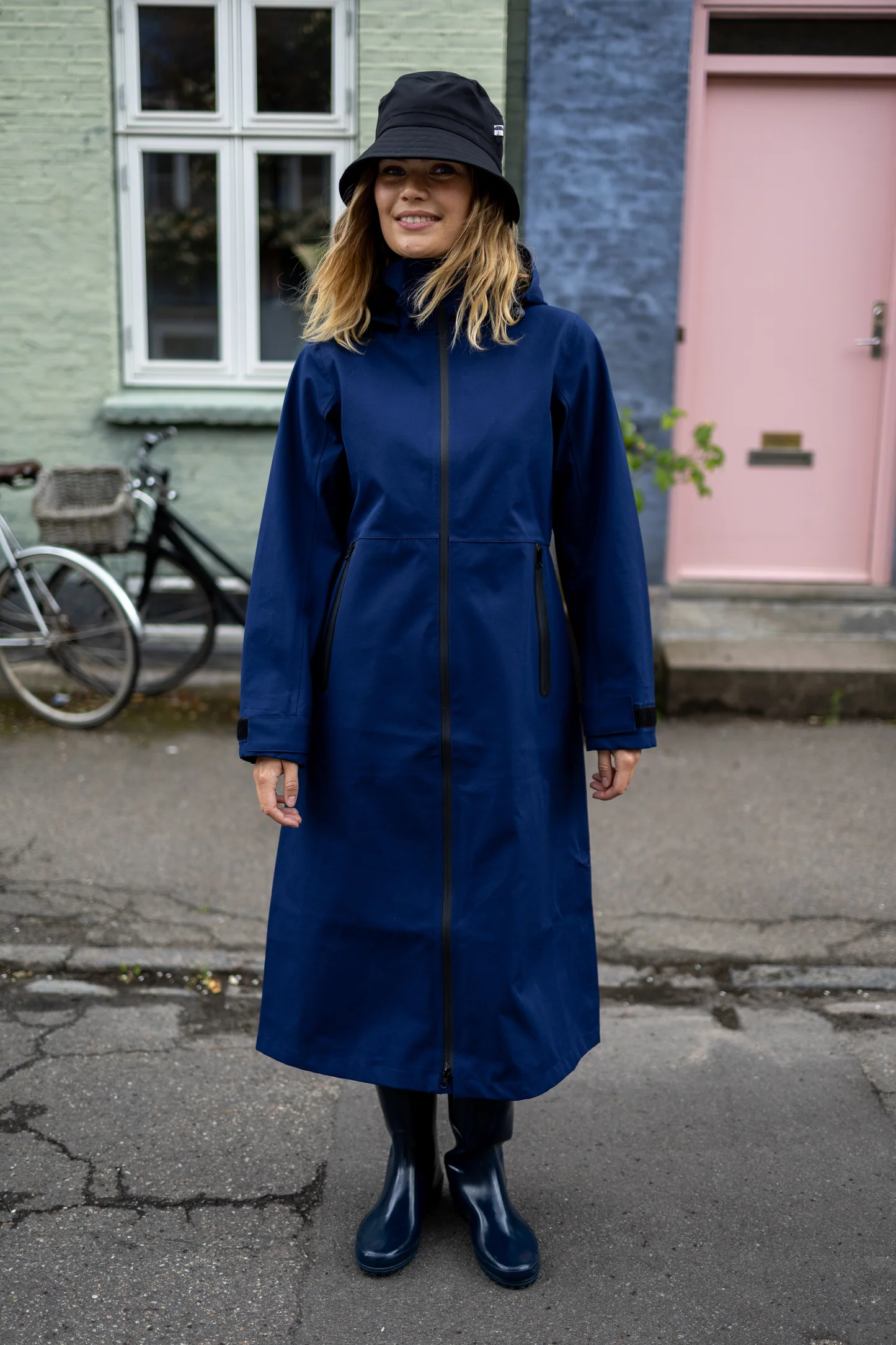 Danefae Premium Regenjas Dames Dogwalker Dark Navy voorzijde